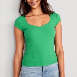 Old Navy Sweetheart Rib-Knit Tshirt in Reach for Clover